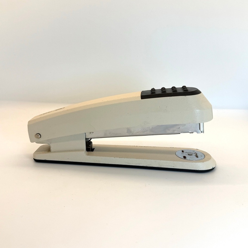 VTG GBC Bates Long Reach Stapler 9500D Cream Desktop‎ Office Retro USA Made Tool